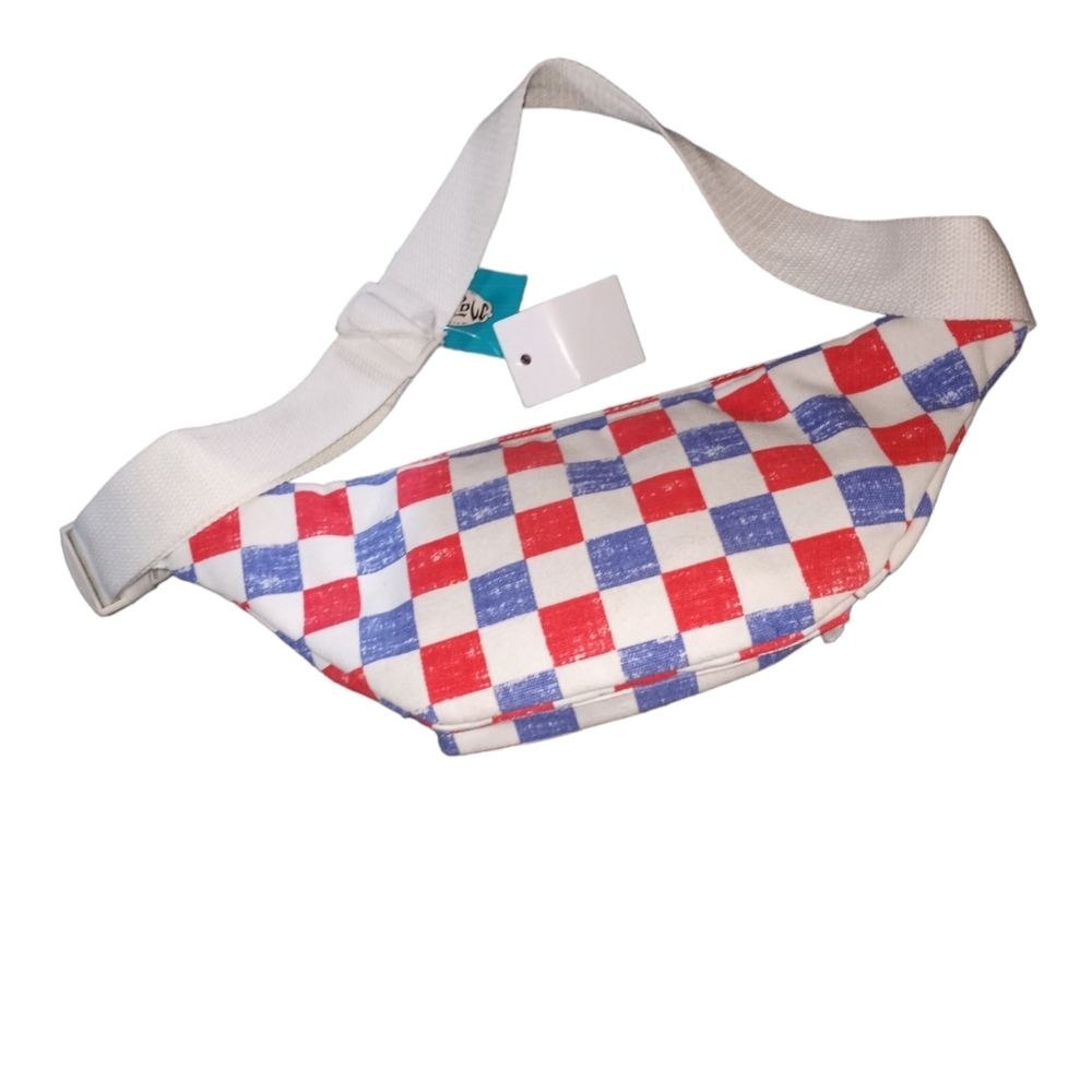 Mad love red white and blue checkered waist bag - Picture 3 of 6